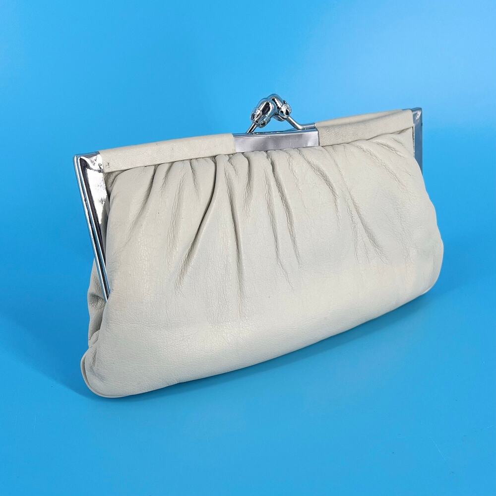 Vintage Ivory Clutch Purse Evening Bag